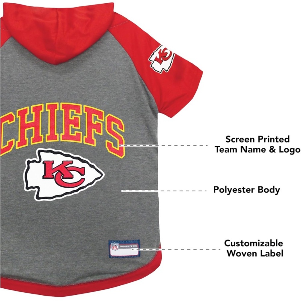 Pets NFL Kansas City Chiefs Hoodie for Dogs & Cats size M - Picture 4 of 5